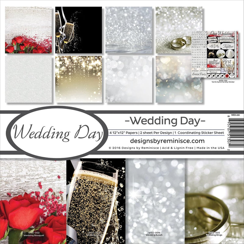 Wedding Scrapbook Collection Kit, Multicolor, 12" By 12", (Wed-200)