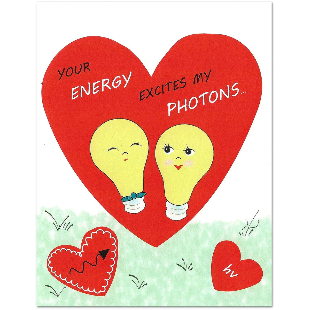 Photon Excitation Science Valentine'S Day Card (4.25" X 5.5") By