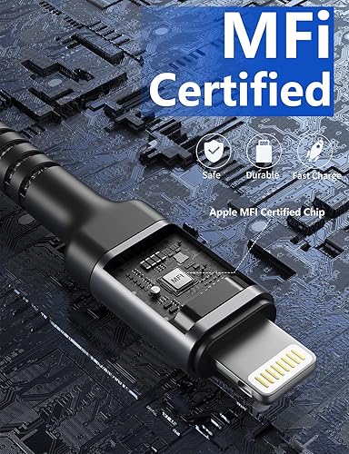 2 Pack Apple MFi Certified USB C to Lightning Cable 6FT Fast Charging Cord for iPhone 14 13 12 11 iPad