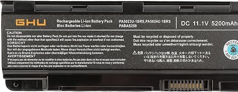 PA5024U-1BRS 58Wh Replacement Laptop Battery for Toshiba Satellite Series