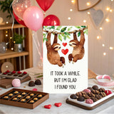 Funny Valentines Day Card For Him Her, Romantic Sloth Love Card For Husband Wife Boyfriend Girlfriend, It Took A While Valentines Day Cards