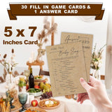 Name That Baby Song -Baby Shower Game Kit,30 Praft Paper Game Cards With 1 Answer Card,Gender Reveal Games,Baby Shower Ideas Games Gender Neutral Party Favor Supplies,Party Game & Activities-A15