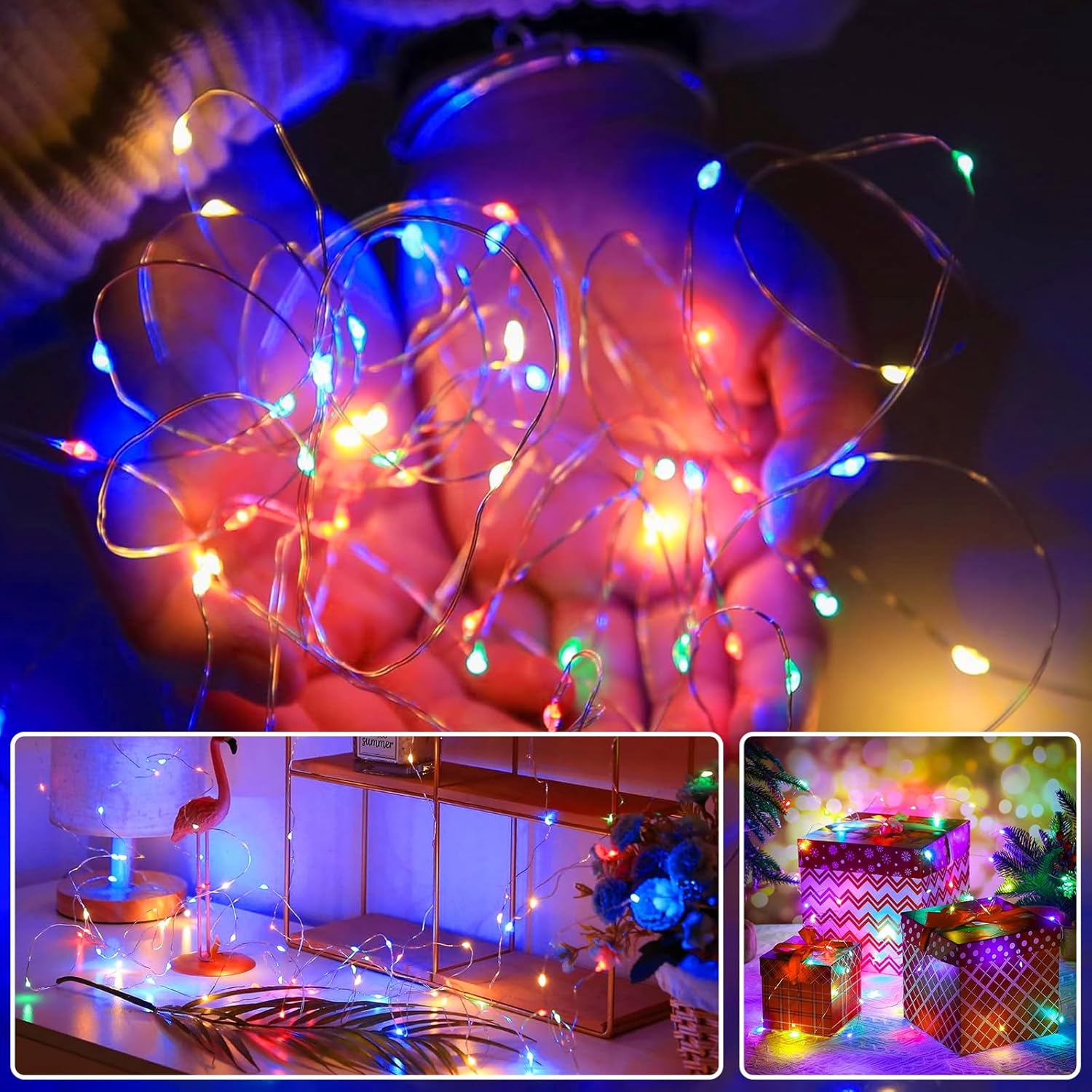 12 Pack Fairy Lights Battery Operated, 7Ft 20 Led Mini String Lights Copper Wire Twinkle Lights For Diy, Bedroom, Christ