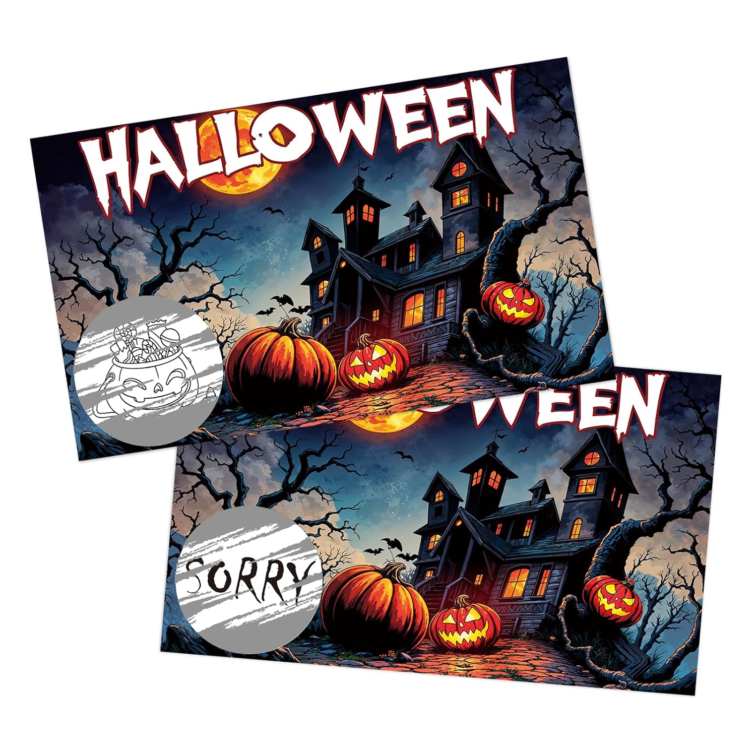 Halloween Scratch Off Card - 50Pcs Bewitched Party Scratch Prize Cards - Pumpkin Festive Raffle Tickets For Adults Families Events Business Groups Game Supplies - C04