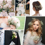 80 Pcs Baby Breath Artificial Flowers Bulk White Artificial Baby Breath Gypsophila Flower 20.8 Inch Real Touch Faux Gypsophila Bouquet Fake Floral Greenery For Wedding Arrangement Party Decor