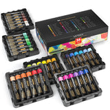 Acrylic Gouache Paint, Acrylic Paint Set Of 36 Colors, Matte Finish, 22Ml/0.74 Oz Gouache Paint Tubes