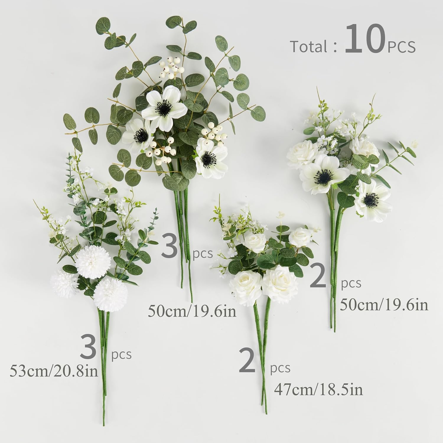 Artificial Flowers Bouquets, Artificial Silk Flowers Bouquets For Wedding, Home Table Decorations, Wedding Centerpieces Bouquets Flowers Arrangement Decorations