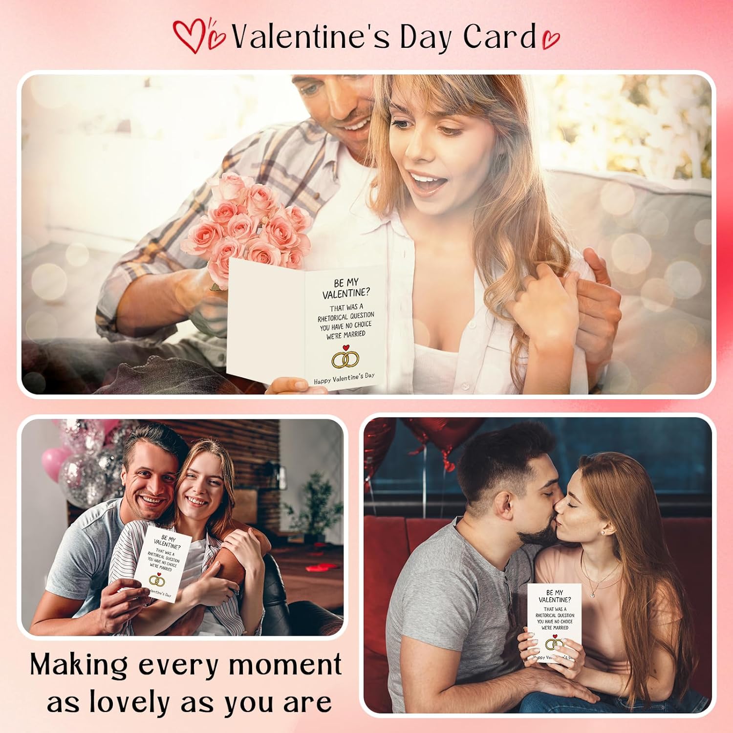 Funny Valentines Day Card For Husband Wife - Sarcastic Valentines Day Gifts Cards For Him Her Husband Wife - Will You Be My Valentine Card Valentine Card With Envelope For Married Couples