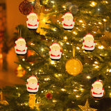 Christmas Santa String Lights - 8.5Ft Santa Claus Decorations With 10 Led Lights For Xmas Tree, Home, Garden, Party & In