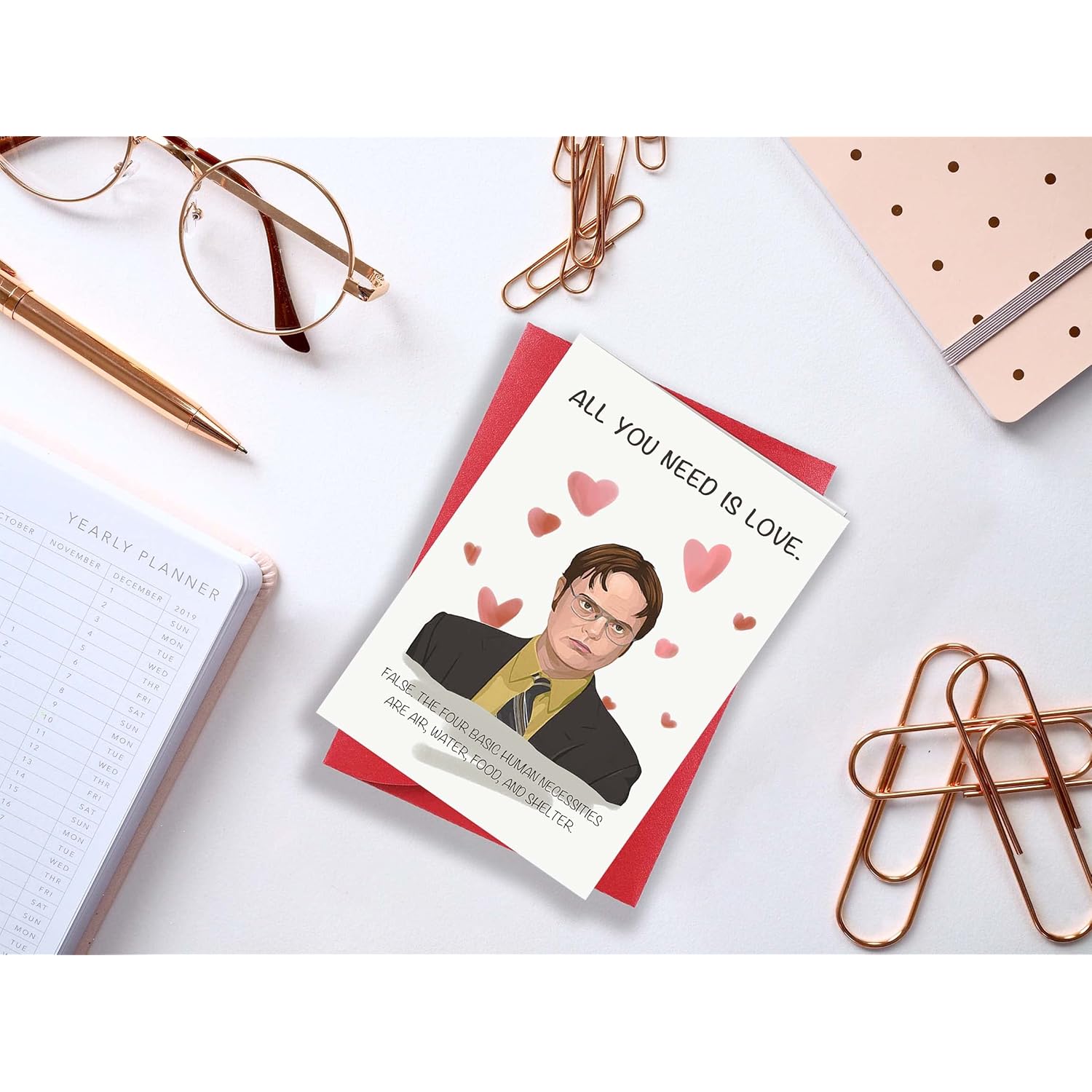 Naughty The Office Inspired Dwight Anniversary Card For Him Her, Sweet Love Card, Lovely Valentine’S Day Card
