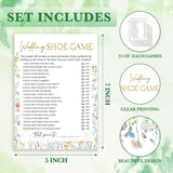 Wildflowers Games Cards, Wedding Shower Games Set, Wedding Shoe Bridal Shower Game, Spring Flower Themed Bachelorette Party Game, Engagement Party Decorations Supplies, Set Of 25 Cards-03