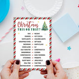 Christmas This Or That Game Cards - 30 Pcs Holiday Party Game For Family & Friends - Fun Christmas Activity, Xmas Icebreaker, Party Activities & Supplies (A01)