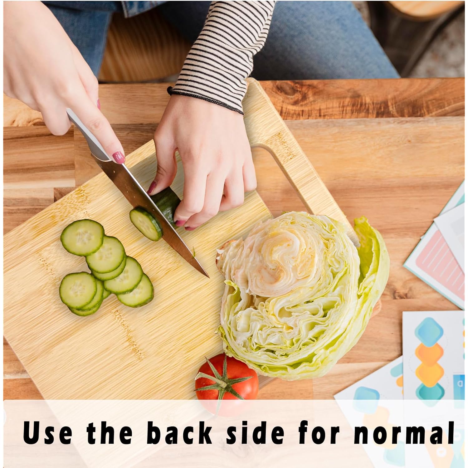 Zodguo Funny Christmas Goose Cutting Board For Kitchen, Christmas Charcuterie Board, Xmas Santa Goose Reindeer Holiday Chopping Boards For Home Kitchen Decorations Supplies