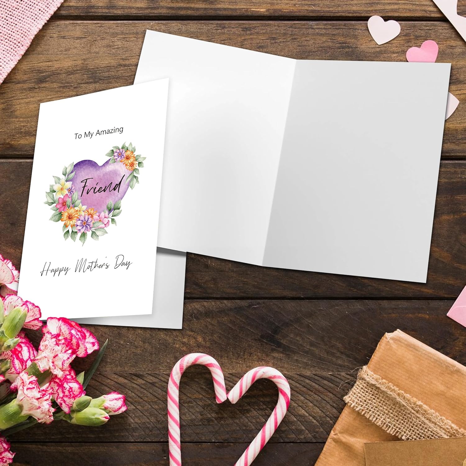 To My Friend Mother'S Day Gift, Mother'S Day Card For Bff Bestie, Heartfelt Card For My Amazing Friend, 1St Year Become Mom Greeting Card