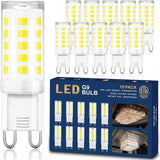 10 Pack G9 LED Bulbs 4W 6000K Daylight 40W Equivalent 400LM Bi Pin Base