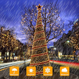 4 Pack Solar Fairy String Lights 288FT 800 LED Warm White Copper Wire Waterproof Outdoor Twinkle Lights 8 Modes for Garden Tree Patio Decor