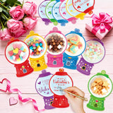 36 Pack Valentines Cards For Kids Diy Valentines Candy Cards With Bubble Gum Machine Design And Round Adhesive Shaker Pouches Classroom Exchange Gifts For Boys Girls School Party Favors