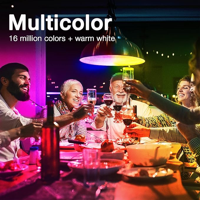 A19 Smart Light Bulbs 6 Pack RGBCW WiFi Color Changing LED 800LM E26 Alexa Google Home No Hub Required