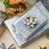 17 In X 32.8 Ft (46.5 Sq.Ft.) Holographic Wrapping Paper Roll, Silver Dots Gift Wrap For Disco Party, Wedding, Birthday, Christmas, Bridal Shower, Father'S Day, Graduation