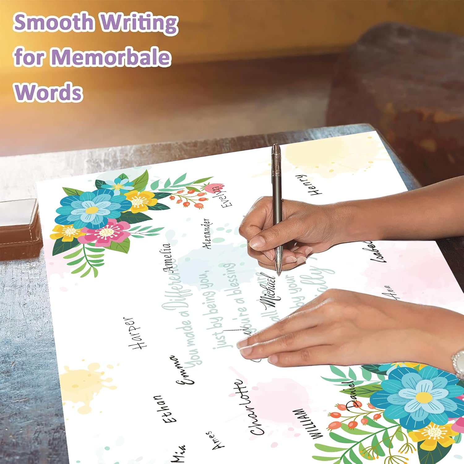 Jumbo Happy Mother'S Day Card With Envelope Dayspring Religious Big Mother'S Day Greeting Cards Gift For Mom Sister Daughter Giant Guest Book Signature Big Large Shaped Floral 14 X 21.26 Inch (Bd0010)