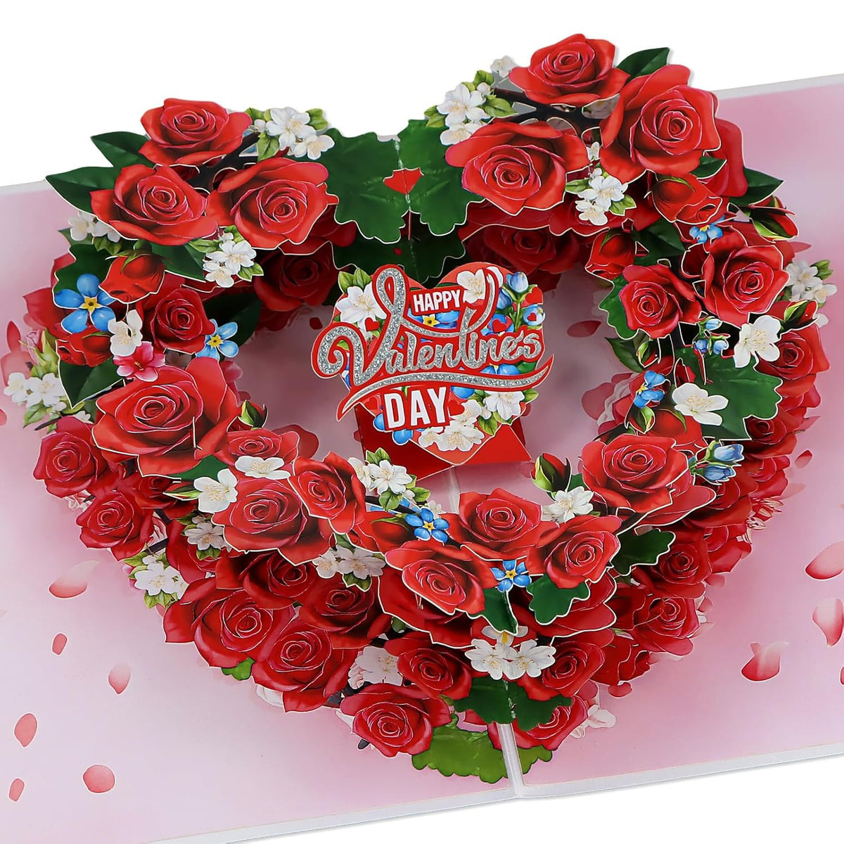 Valentines Day Card - 3D Red Roses Pop Up Valentines Cards With Envelope - Valentine'S Day Gift Love Card For Him Her Husband Wife Boyfriend Girlfriend