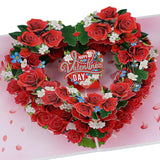 Valentines Day Card - 3D Red Roses Pop Up Valentines Cards With Envelope - Valentine'S Day Gift Love Card For Him Her Husband Wife Boyfriend Girlfriend