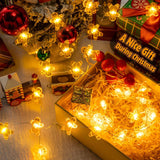 1 Pack Christmas Gingerbread Man String Lights, Indoor Xmas String Light, Waterproof Christmas Usb Battery Powered Led,