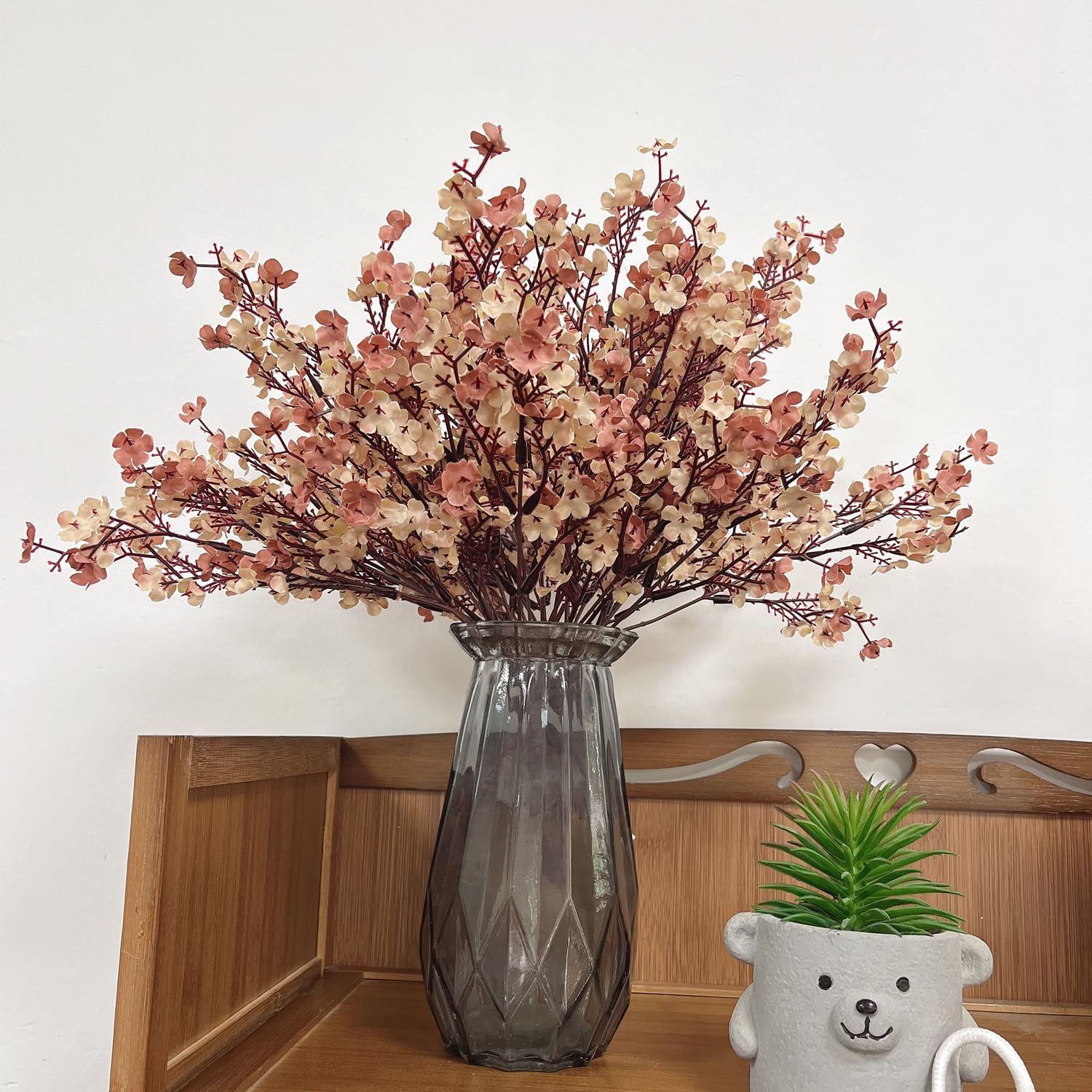 Babys Breath Artificial Flowers, Faux Silk Flower European Fake Plants Diy Bouquet Fake Floral For Office Kitchen Wedding Restaurant Centerpieces Party Decor