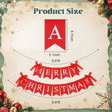 Merry Christmas Banner Xmas Burlap Bunting Garland Christmas Decorations For Fireplace Chimney Wall Tree Party Indoor Outdoor Party Office Classroom(Red)