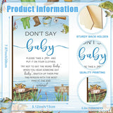 321 Pcs Fishing Don'T Say Baby Shower Game Supplies For Boys Include 50 Activity Cards 1 Don'T Say Baby Sign 50 Clothespins 20 Pencils For Price Is Right Prediction Bingo Game Party Decor