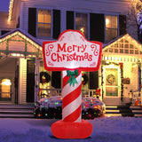 Christmas Inflatables Outdoor Decorations Merry Christmas Yard Sign Inflatables Sign 4 Ft Xmas Blow Up Led Light Built-I