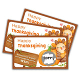 Happy Thanksgiving Scratch Off Game Cards - 50 Pack- Find The Pumpkin Pie To Win - Turkey& Pumpkin Thanksgiving Party Game For Adults Family Fun Dinner Activities - A01
