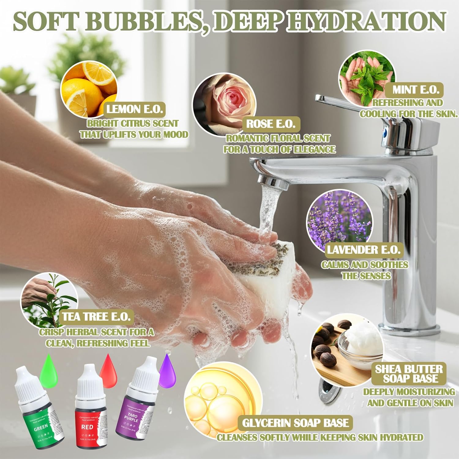 Soap Making Kit, Soap Making Kit For Adults - Shea Butter Glycerin Melt And Pour Soap Base, Molds, Dye, Fragrances, Dried Flowers, Diy Craft For Kids Beginners Girls, Gift Boxes For Women