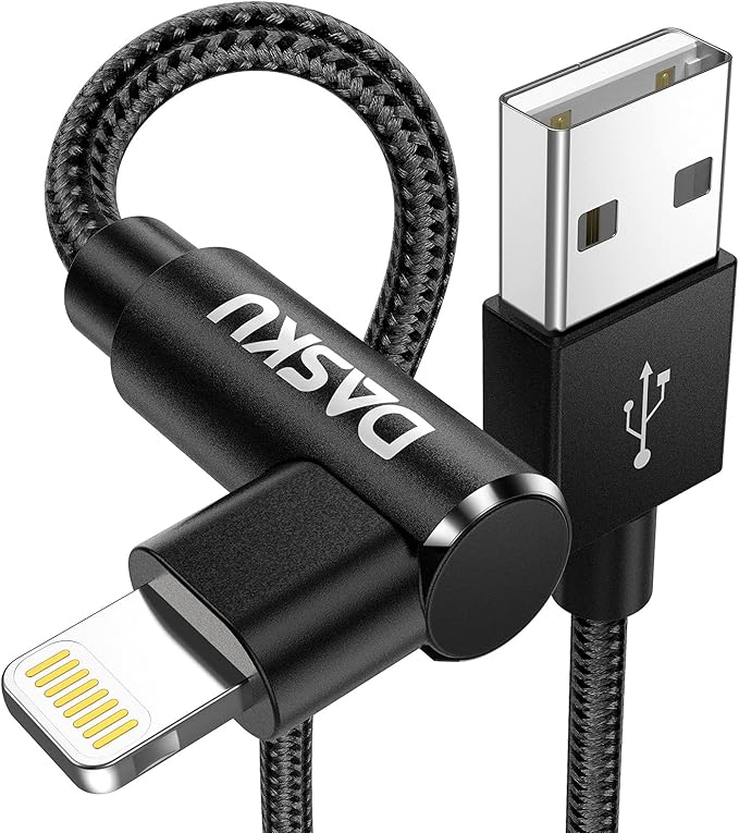 2 Pack 10FT 90 Degree Lightning Cable MFi Certified Fast Charging iPhone Charger Cord