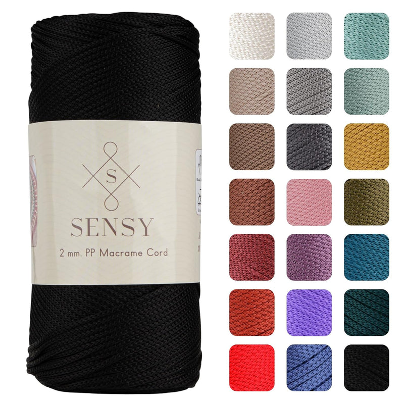 Sensy Premium 2Mm 251 Yards Polyester Rope 100% Polypropylene Cord Macrame Cor