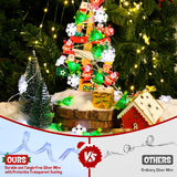 Christmas String Lights, Christmas Tree Santa Claus Snowflake Lights With Timer Twinkling Indoor Battery Operated 9.8Ft