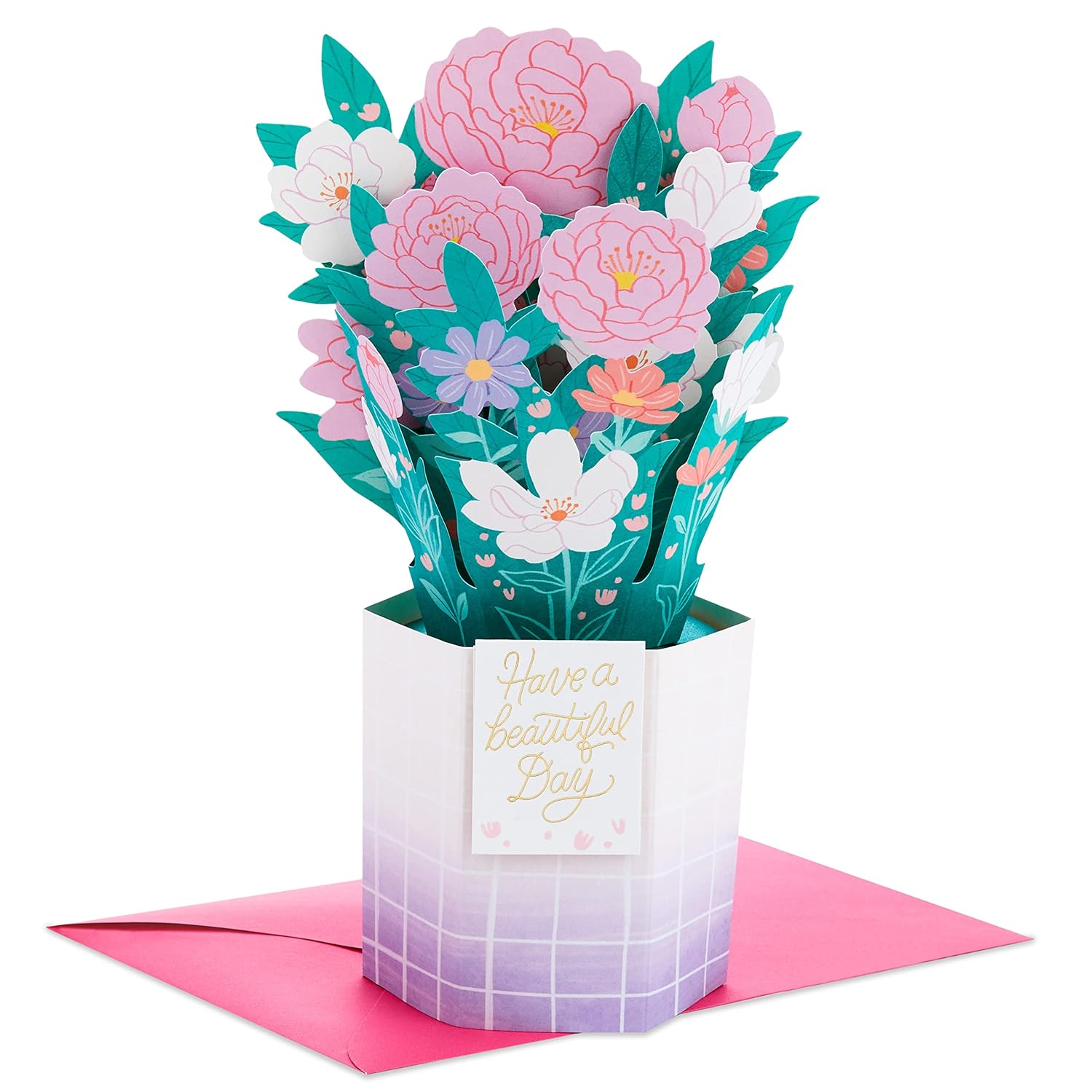 Hallmark Pop Up Mothers Day Card or Birthday Card for Women, Her, Grandma, Sister, Daughter, Friend (Pastel Flower Bouquet)