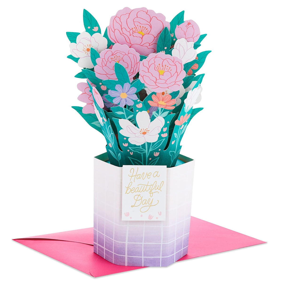 Hallmark Pop Up Mothers Day Card or Birthday Card for Women, Her, Grandma, Sister, Daughter, Friend (Pastel Flower Bouquet)
