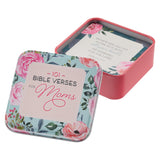 Scripture Devotional Cards - 101 Bible Verses For Moms - Daily Encouraging Devotion Prayer Card For Mothers, 51 Double-Sided Cards In Sturdy Storage Gift Tin, Floral, Coral Pink