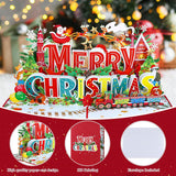 3D Pop Up Christmas Cards, Festive Xmas Popup Card With Unique Holiday Scene For Family, Friends, Includes Envelope And Writing Insert