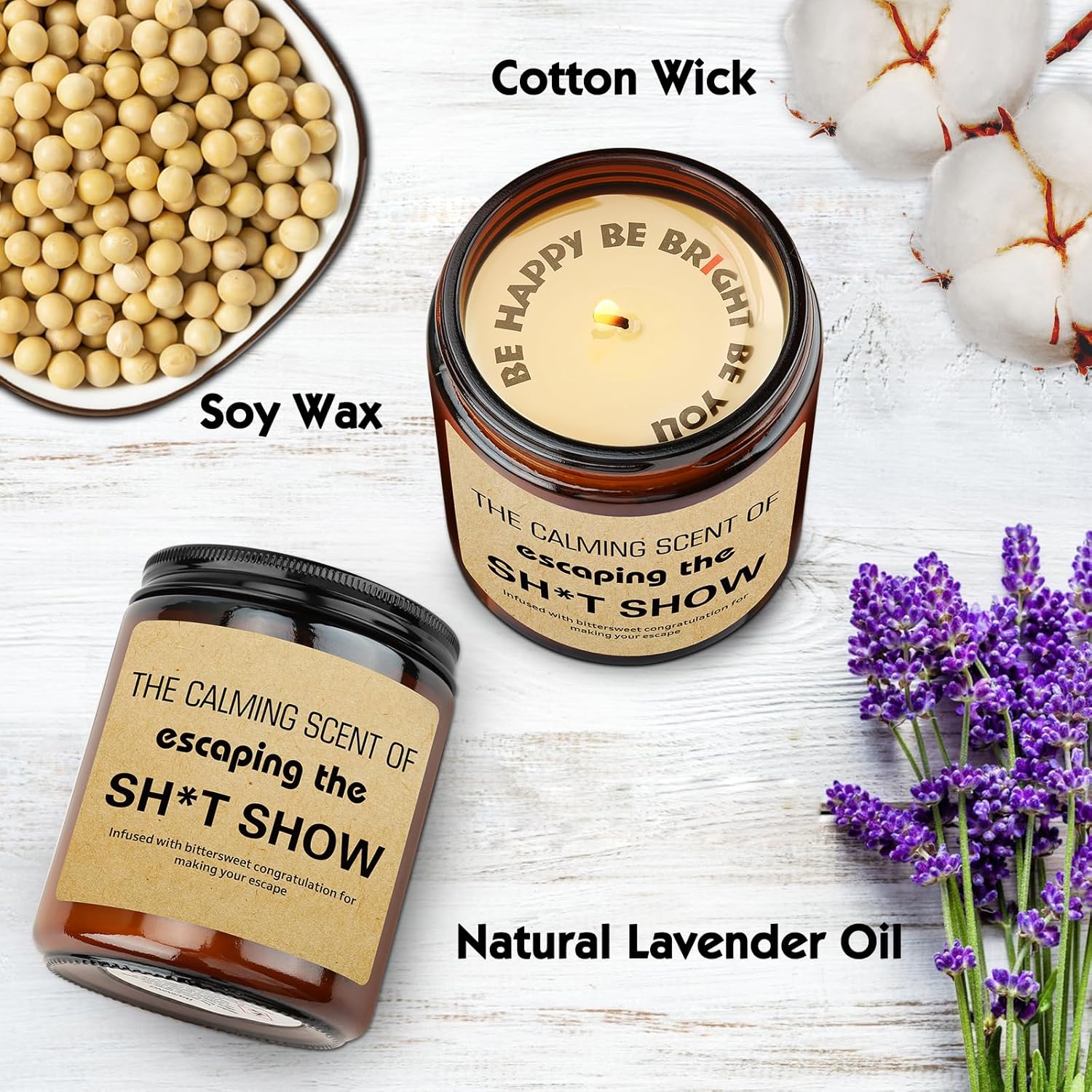 Retirement Gifts For Woman, Men - Lavender Scented Soy Wax Candle- Coworker Leaving Gifts, New Job Gift, Best 2025 Retired Gift For Women, Men, Friends, Coworker, Teacher, Funny Retirement Candle