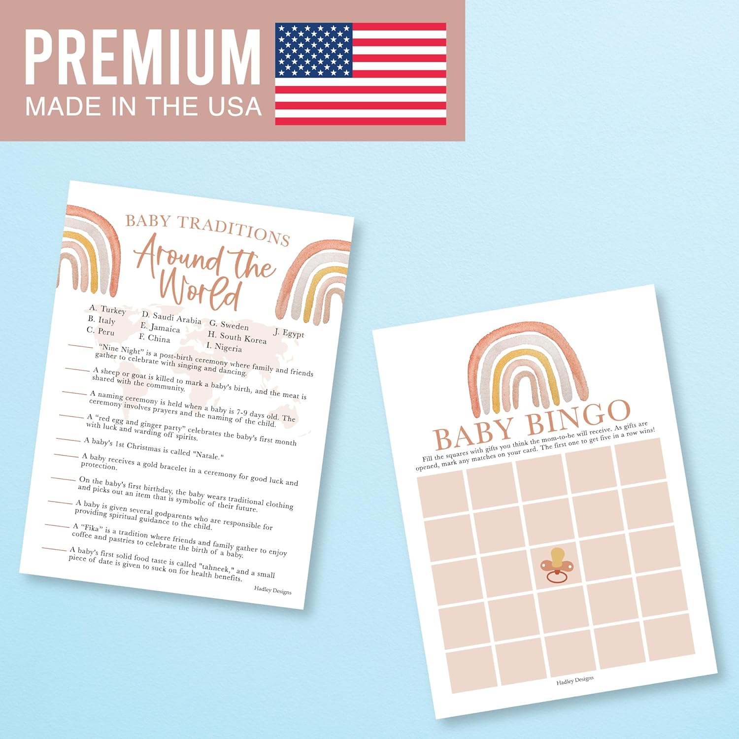 20 Boho Baby Shower Games For Girl-Hilarious Funny Baby Tradition Cards