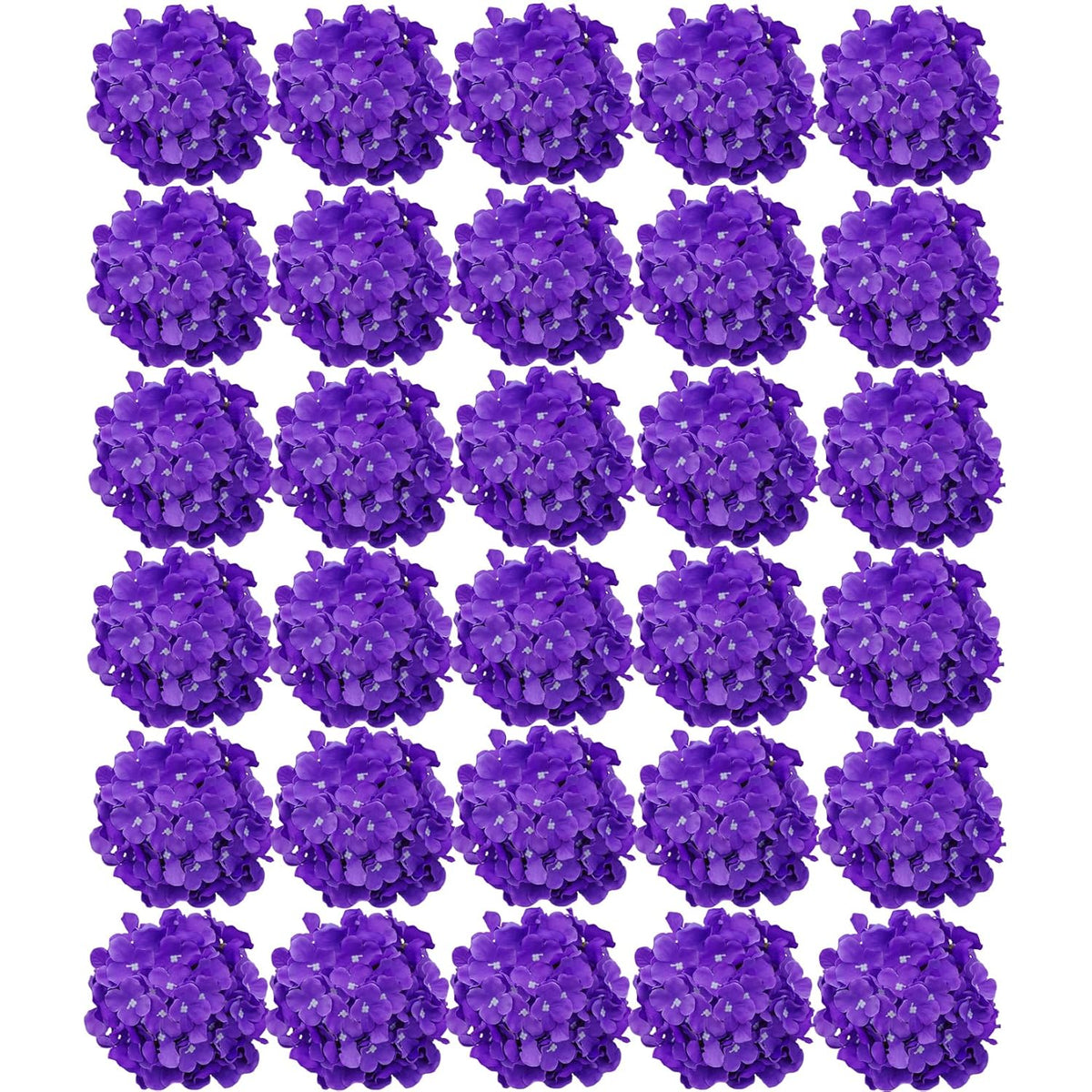 Silk Hydrangea Heads 30 Pcs Artificial Flowers Only Heads No Stems Fake Hydrangea Flowers For Home Wedding Decor No Stems (Light Purple)