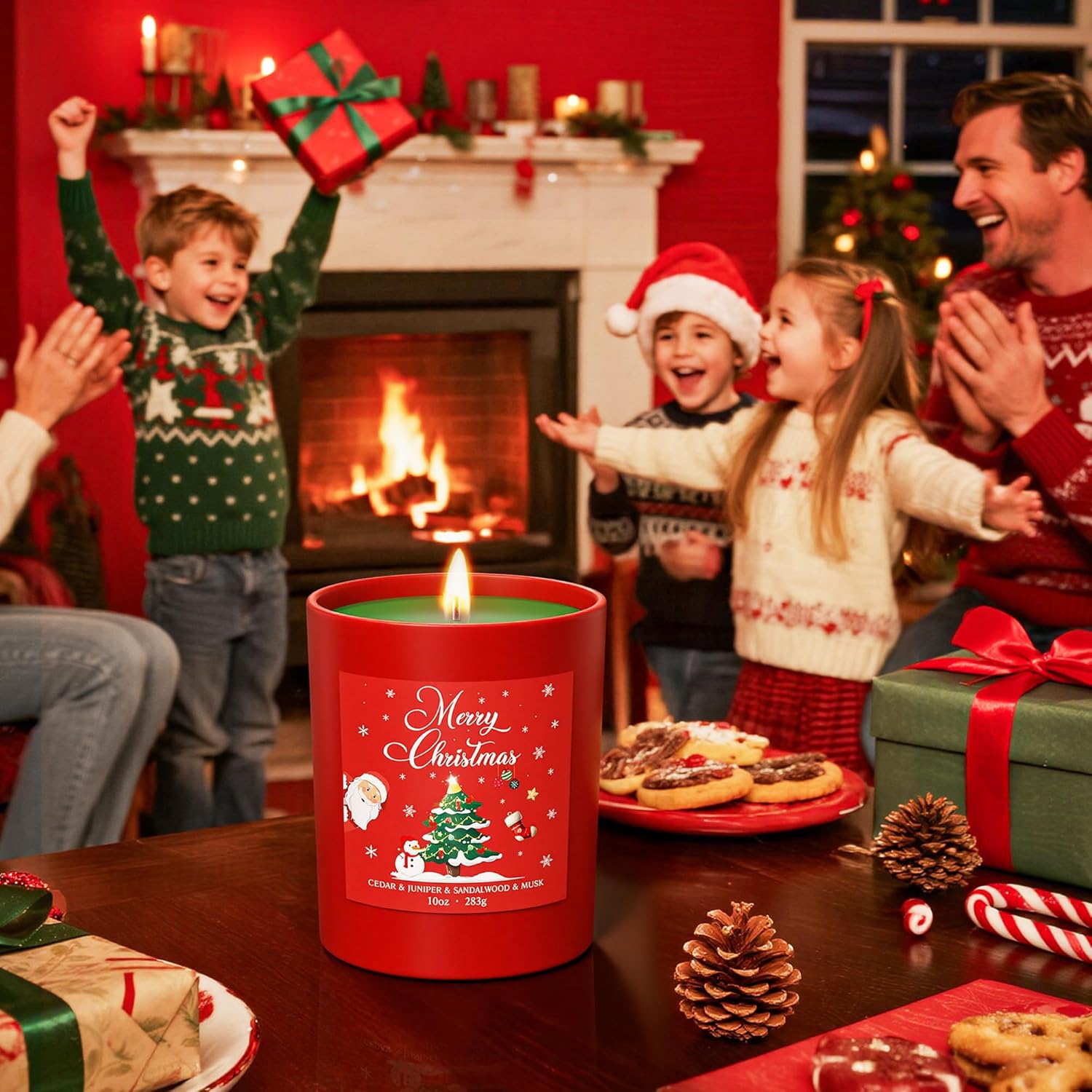 Christmas Candles, 10Oz Scented Candles Gifts For Women, Merry Christmas Gifts For Women And Men