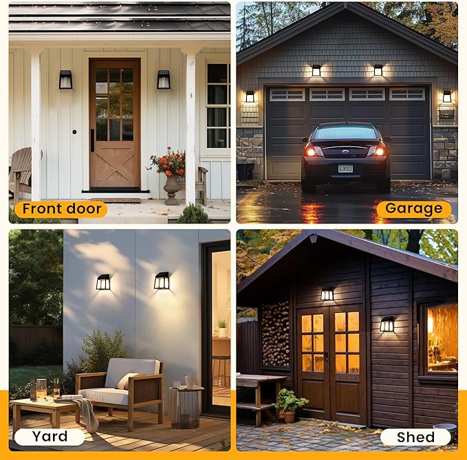 8 Pack Solar Fence Lights Waterproof Warm White Outdoor Yard Garden Post Deck Lights
