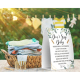 Don'T Say Baby Set - One 5X7 Sign And 50 Mini Clothespins, Baby Shower Games, Baby Shower Decoration, Gender Neutral Baby Shower - Msjb009