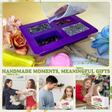 Soap Making Kit, Soap Making Kit For Adults - Shea Butter Glycerin Melt And Pour Soap Base, Molds, Dye, Fragrances, Dried Flowers, Diy Craft For Kids Beginners Girls, Gift Boxes For Women