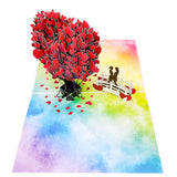 Lesbian Love Tree Valentines 3D Greeting Pop Up Card, Happy Valentines Day, Anniversary, Gay Women, Rainbow, Pride, Lover, Lgbt, Wedding, Engagem