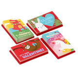 Hallmark Mini Valentines Day Cards for Kids School, Llama, Sloth, Dinosaur, Unicorn (32 Classroom Valentines with Envelopes)