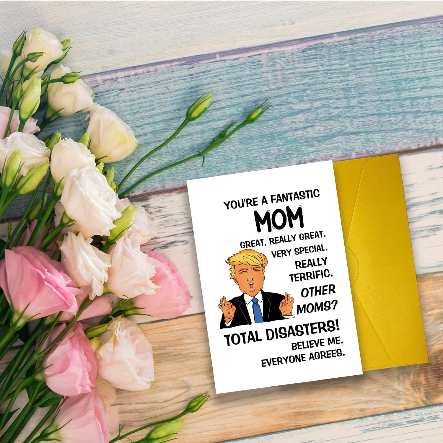 Humorous Birthday Card For Mom Wife Grandma, Funny Mom Birthday Card Gift From Son Daughter Kids Husband, Humor Mother'S Day Gift From Son Daughter, Happy Bday Mommy